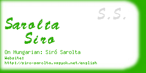 sarolta siro business card